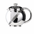 Stainless Steel & Glass Teapot with Mesh Strainer 900ml