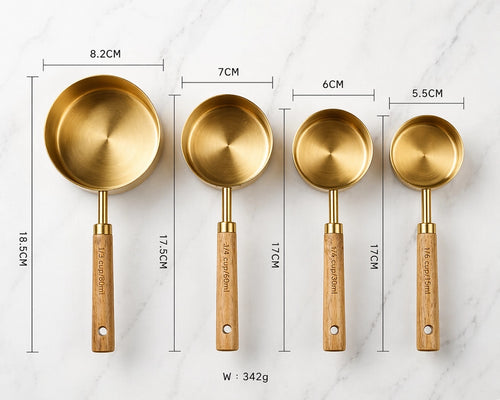 Gold Stainless Steel Measuring Cups